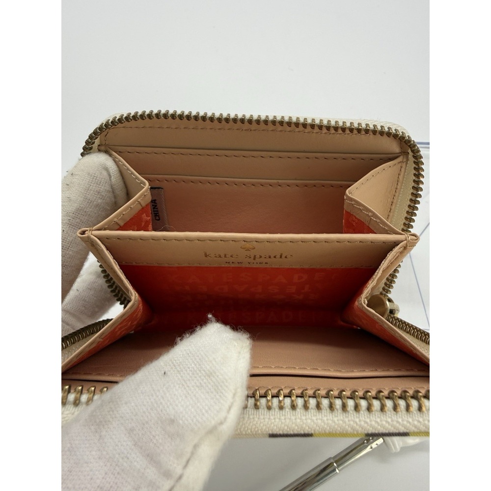 Kate Spade Women's Multicolor Striped Small Zip Around Wallet - Picture 4 of 7